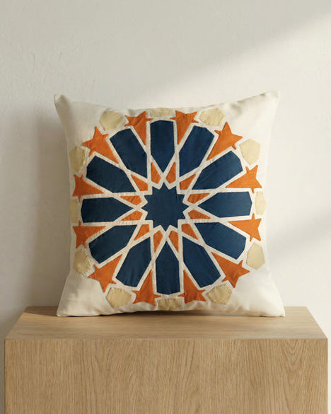 Mazidah brand pattern made of layered, repeated craft-inspired geometric motifs.