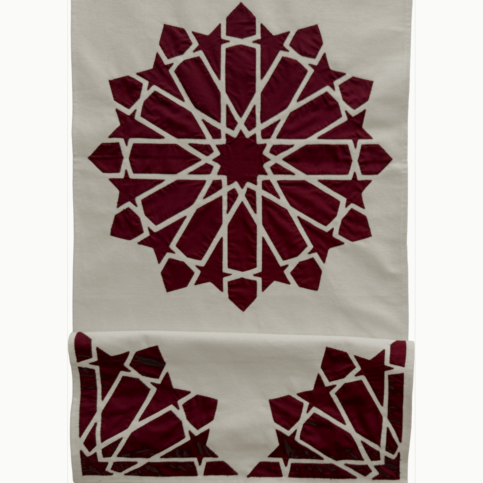 Burgundy Najmi Khayamiya Rectangular Runner