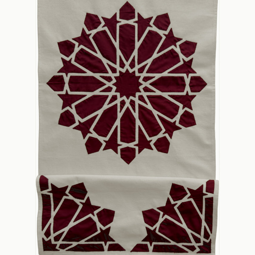 Burgundy Najmi Khayamiya Rectangular Runner