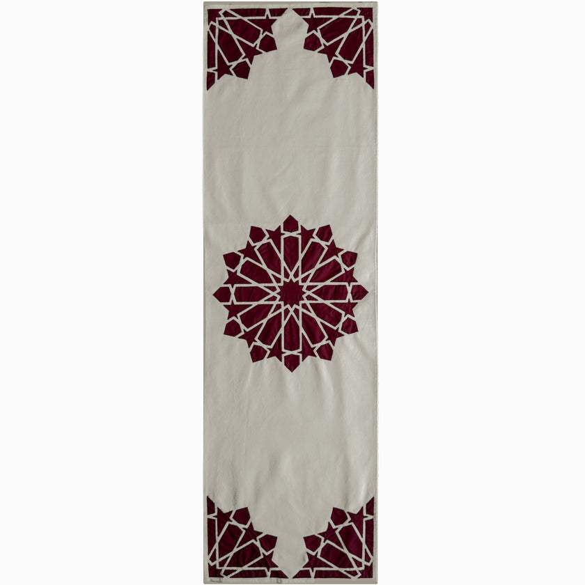 Burgundy Najmi Khayamiya Rectangular Runner
