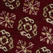 rug in deep red wool with rosette field motif, demonstrating kilim craftsmanship.