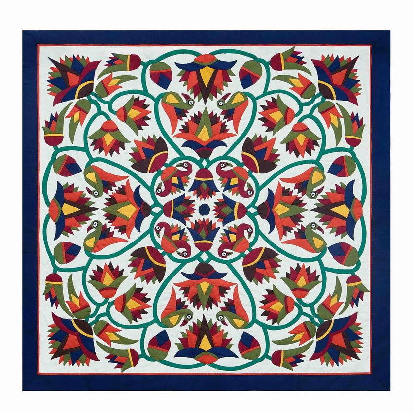 Earth Lotus Rosette Khayamiya Wall Art