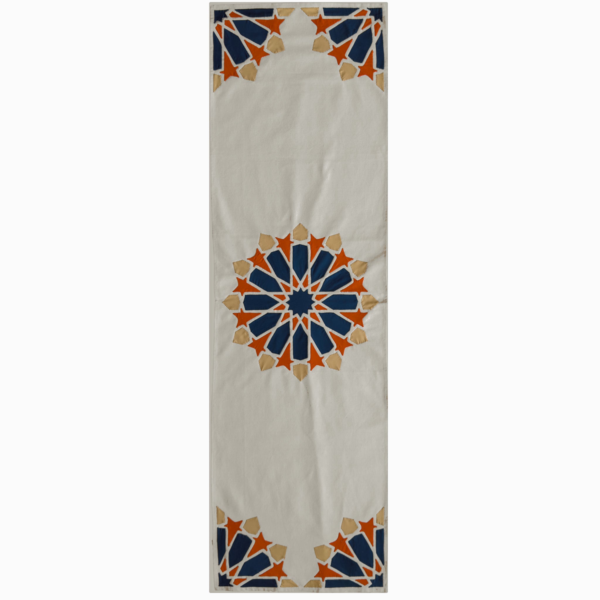 Petroleum × Burnt Orange Najmi Khayamiya Rectangular Runner