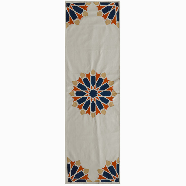 Petroleum × Burnt Orange Najmi Khayamiya Rectangular Runner